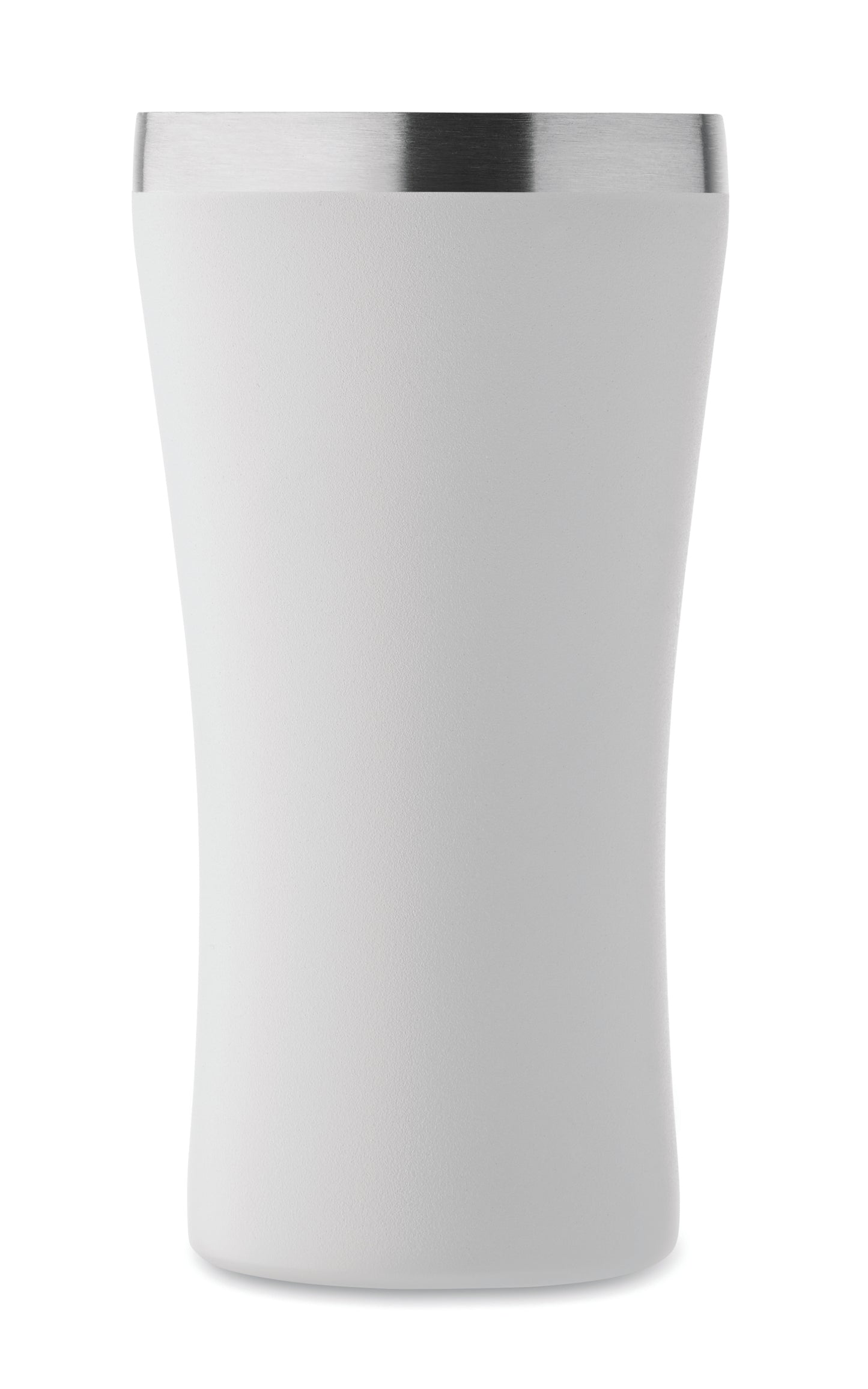 Kleiner doppelwandiger Becher aus recyceltem Edelstahl (90% recycelter Edelstahl und 10% Edelstahl).