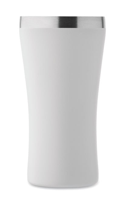 Kleiner doppelwandiger Becher aus recyceltem Edelstahl (90% recycelter Edelstahl und 10% Edelstahl).