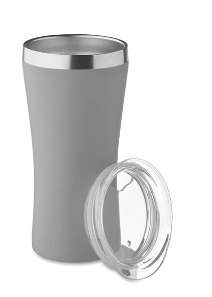 Kleiner doppelwandiger Becher aus recyceltem Edelstahl (90% recycelter Edelstahl und 10% Edelstahl).