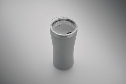 Kleiner doppelwandiger Becher aus recyceltem Edelstahl (90% recycelter Edelstahl und 10% Edelstahl).