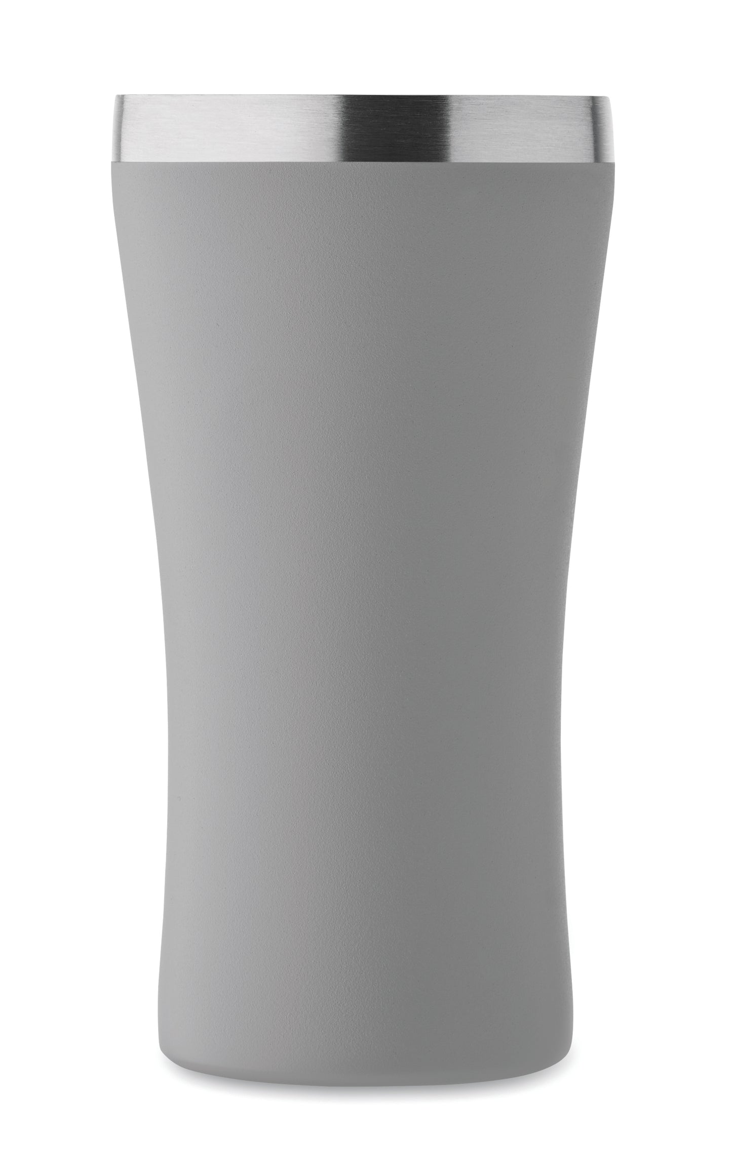 Kleiner doppelwandiger Becher aus recyceltem Edelstahl (90% recycelter Edelstahl und 10% Edelstahl).