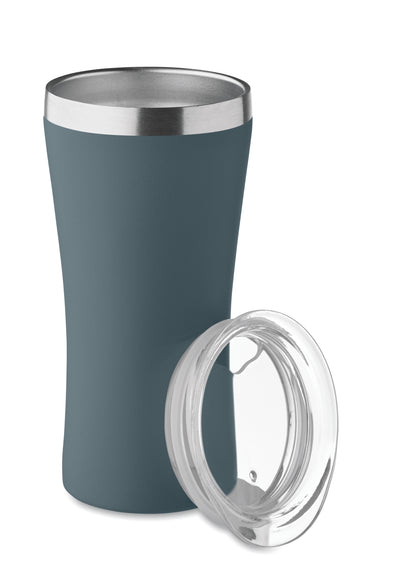 Kleiner doppelwandiger Becher aus recyceltem Edelstahl (90% recycelter Edelstahl und 10% Edelstahl).