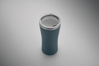 Kleiner doppelwandiger Becher aus recyceltem Edelstahl (90% recycelter Edelstahl und 10% Edelstahl).