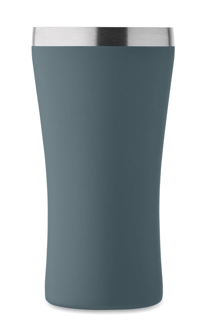 Kleiner doppelwandiger Becher aus recyceltem Edelstahl (90% recycelter Edelstahl und 10% Edelstahl).