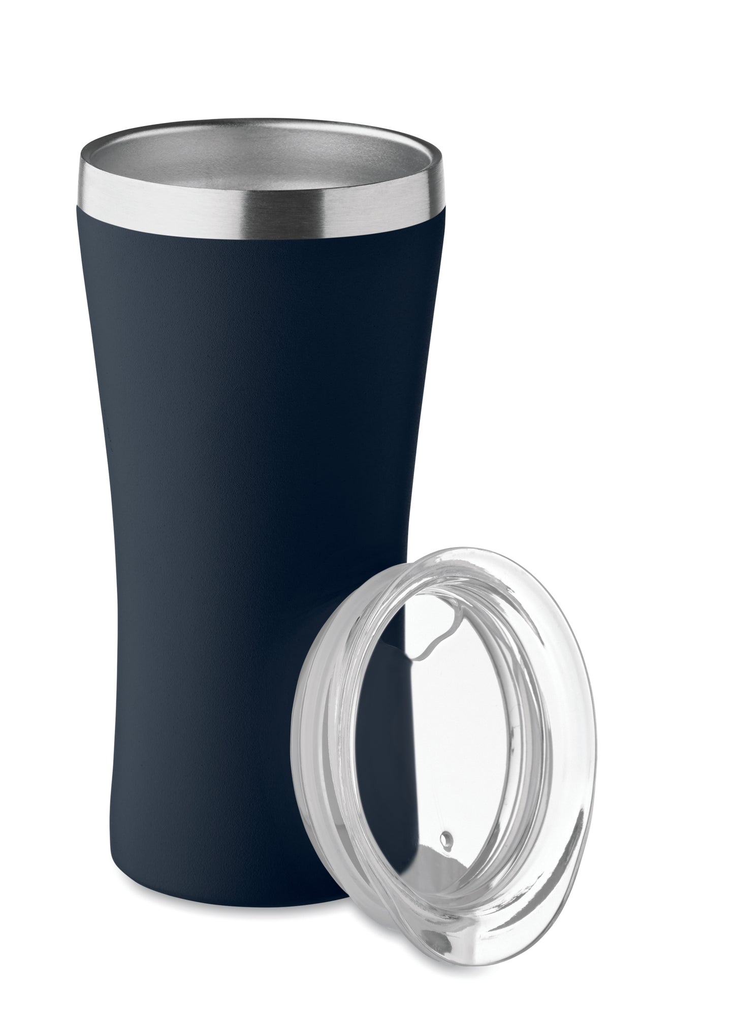 Kleiner doppelwandiger Becher aus recyceltem Edelstahl (90% recycelter Edelstahl und 10% Edelstahl).