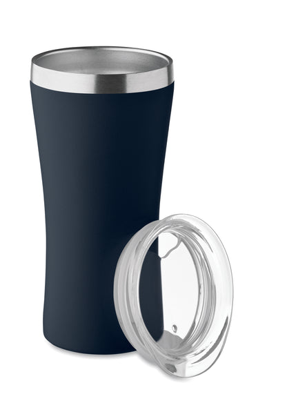 Kleiner doppelwandiger Becher aus recyceltem Edelstahl (90% recycelter Edelstahl und 10% Edelstahl).