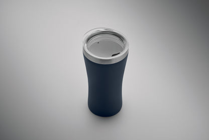 Kleiner doppelwandiger Becher aus recyceltem Edelstahl (90% recycelter Edelstahl und 10% Edelstahl).