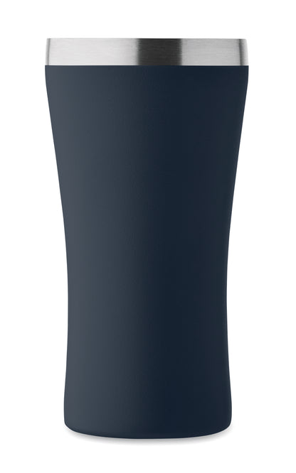 Kleiner doppelwandiger Becher aus recyceltem Edelstahl (90% recycelter Edelstahl und 10% Edelstahl).
