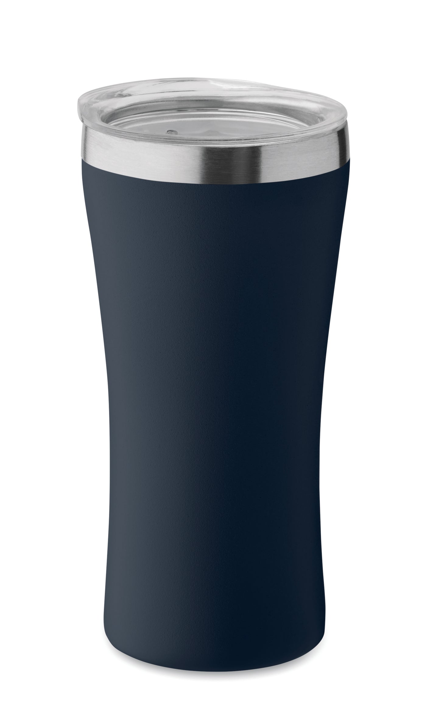 Kleiner doppelwandiger Becher aus recyceltem Edelstahl (90% recycelter Edelstahl und 10% Edelstahl).