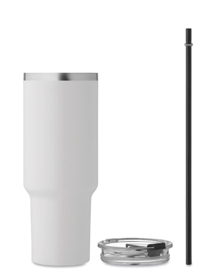 Doppelwandiger Becher aus recyceltem Edelstahl (90 % recycelter Edelstahl und 10 %