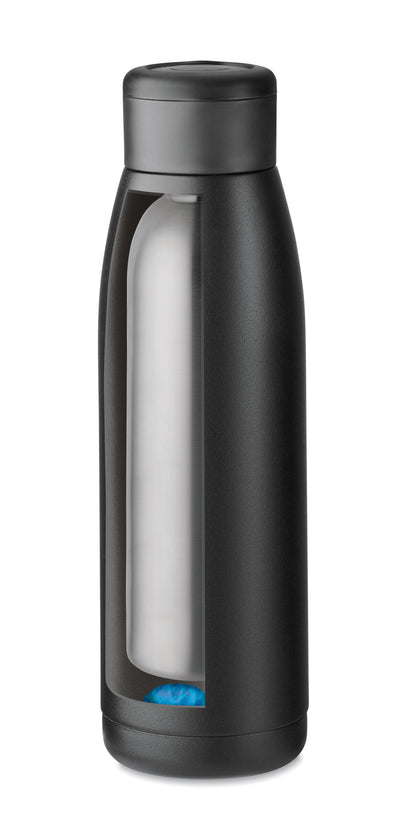 Doppelwandige Flasche aus recyceltem Edelstahl (90 % recycelter Edelstahl und 10 %
