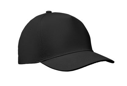5-Panel-Baseball Cap aus Baumwolltwill 180 g/m² mit verstellbarem Klettverschluss.