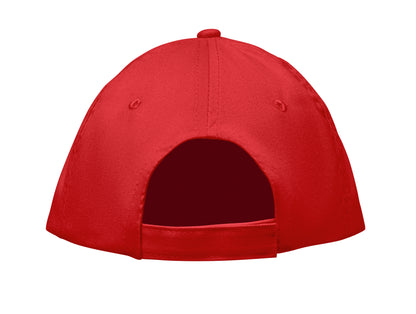 5-Panel-Baseball Cap aus Baumwolltwill 180 g/m² mit verstellbarem Klettverschluss.