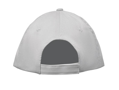 5-Panel-Baseball Cap aus Baumwolltwill 180 g/m² mit verstellbarem Klettverschluss.