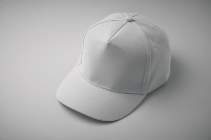 5-Panel-Baseball Cap aus Baumwolltwill 180 g/m² mit verstellbarem Klettverschluss.