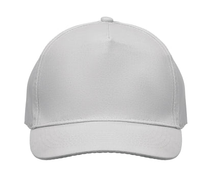 5-Panel-Baseball Cap aus Baumwolltwill 180 g/m² mit verstellbarem Klettverschluss.