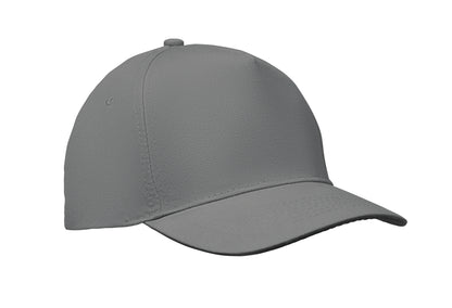5-Panel-Baseball Cap aus Baumwolltwill 180 g/m² mit verstellbarem Klettverschluss.