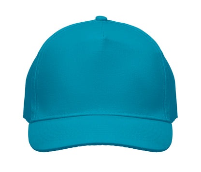 5-Panel-Baseball Cap aus Baumwolltwill 180 g/m² mit verstellbarem Klettverschluss.