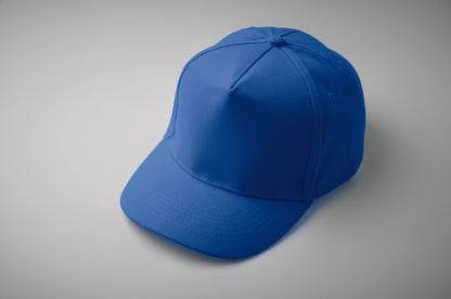 5-Panel-Baseball Cap aus Baumwolltwill 180 g/m² mit verstellbarem Klettverschluss.