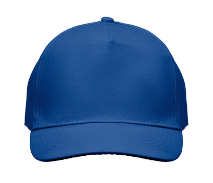 5-Panel-Baseball Cap aus Baumwolltwill 180 g/m² mit verstellbarem Klettverschluss.