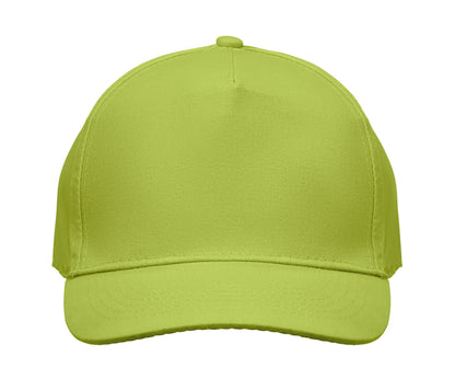 5-Panel-Baseball Cap aus Baumwolltwill 180 g/m² mit verstellbarem Klettverschluss.