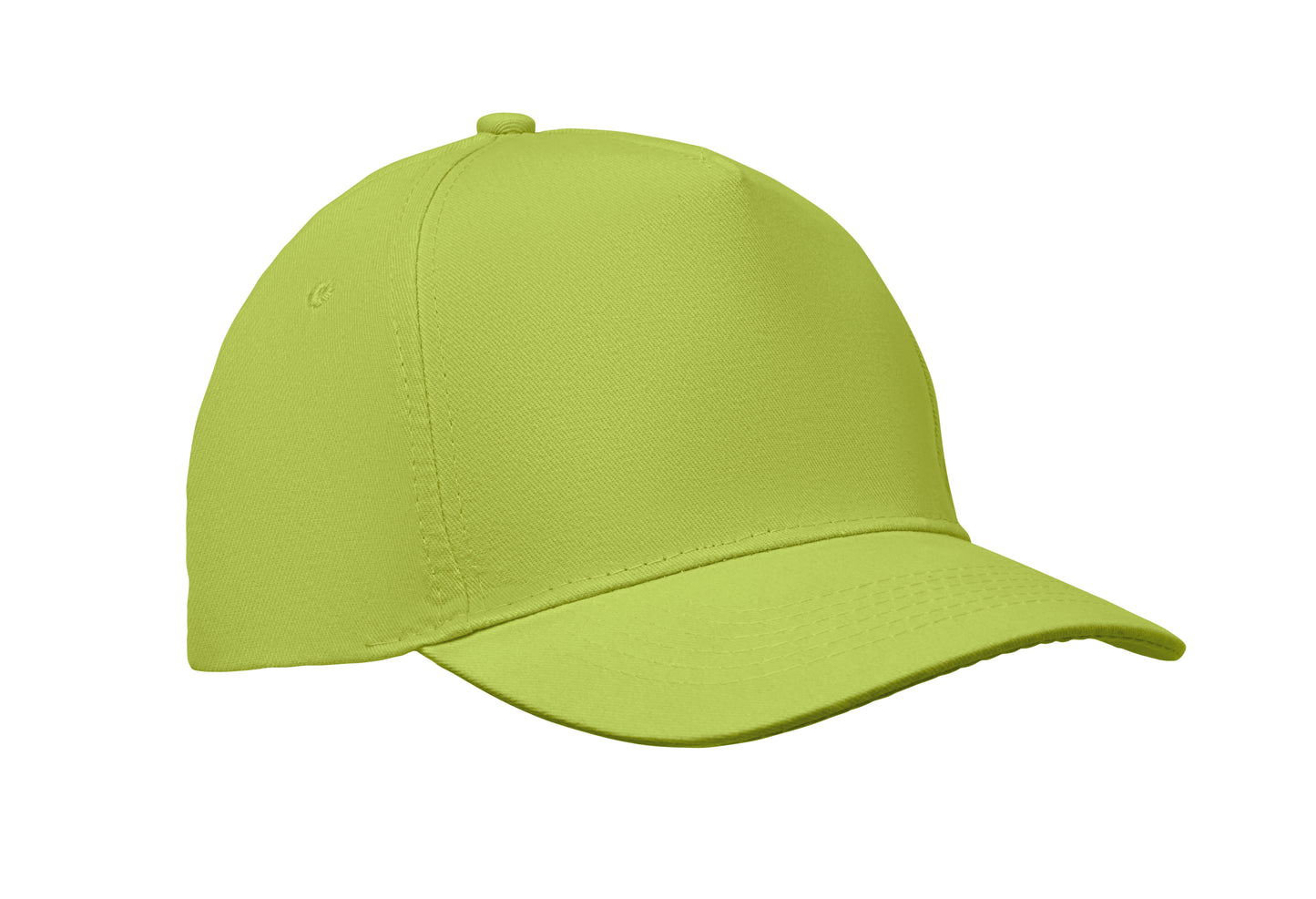 5-Panel-Baseball Cap aus Baumwolltwill 180 g/m² mit verstellbarem Klettverschluss.