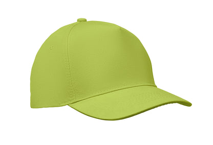 5-Panel-Baseball Cap aus Baumwolltwill 180 g/m² mit verstellbarem Klettverschluss.