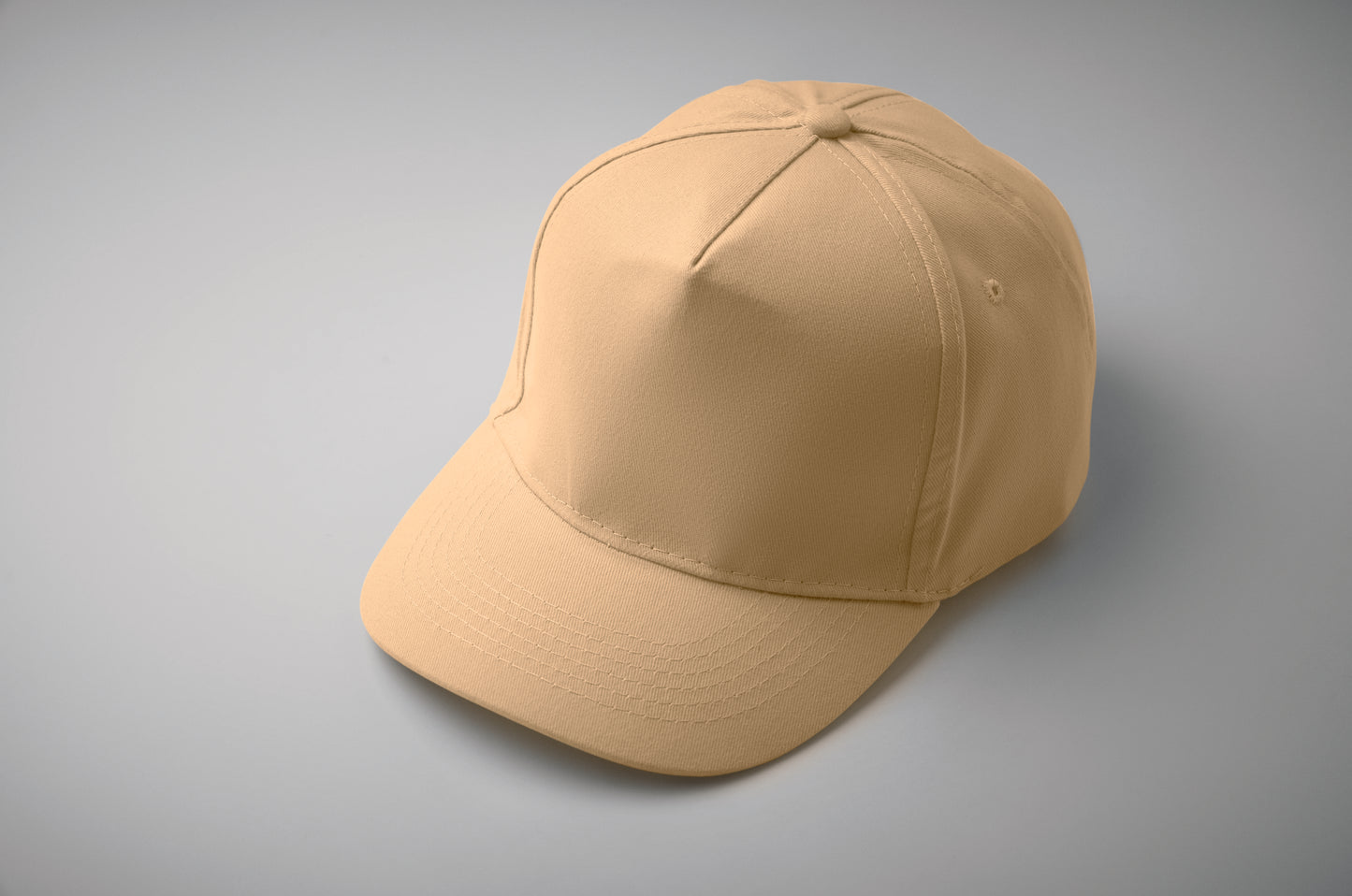 5-Panel-Baseball Cap aus Baumwolltwill 180 g/m² mit verstellbarem Klettverschluss.