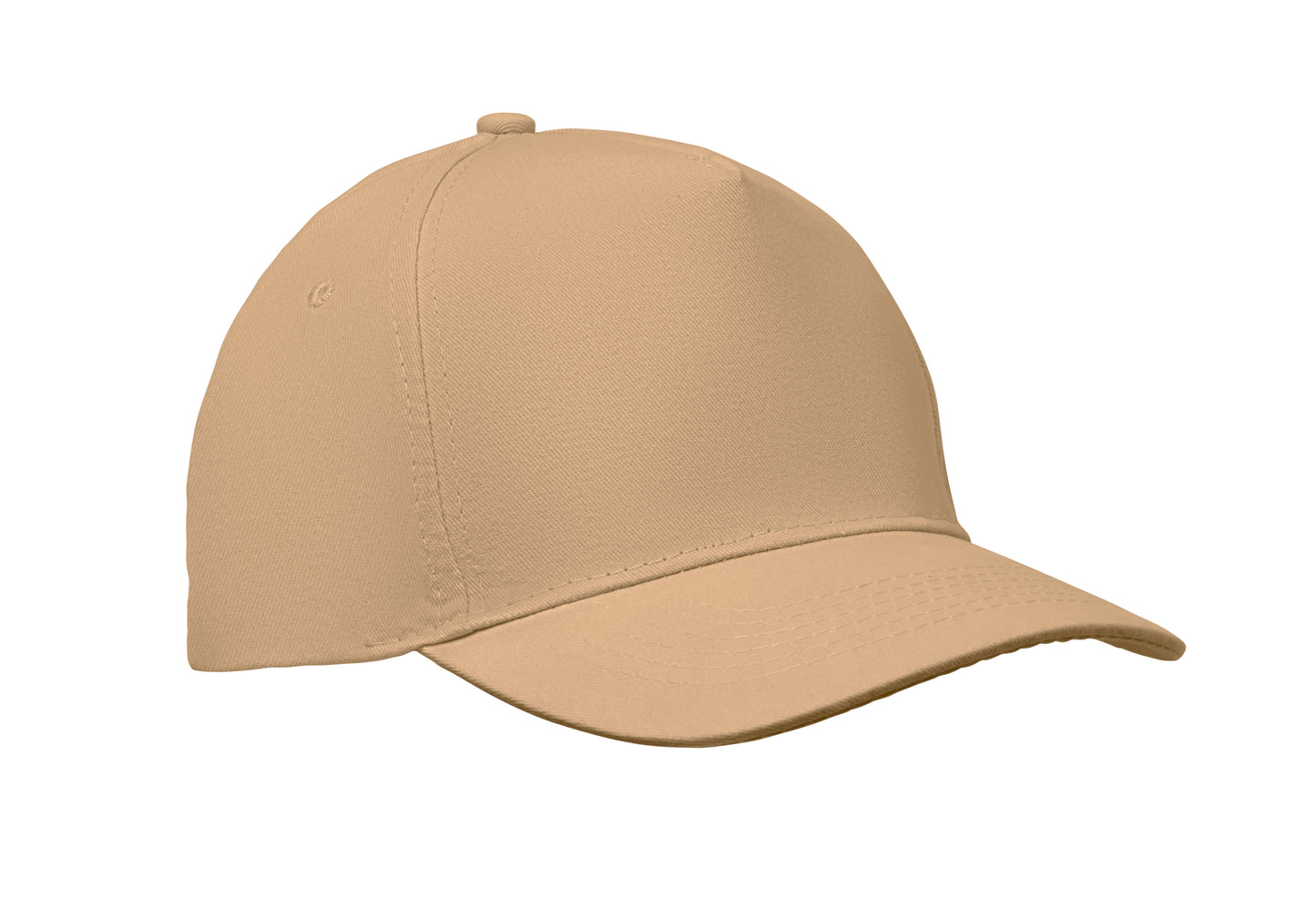 5-Panel-Baseball Cap aus Baumwolltwill 180 g/m² mit verstellbarem Klettverschluss.