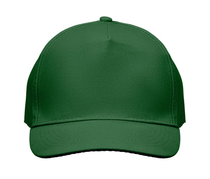 5-Panel-Baseball Cap aus Baumwolltwill 180 g/m² mit verstellbarem Klettverschluss.