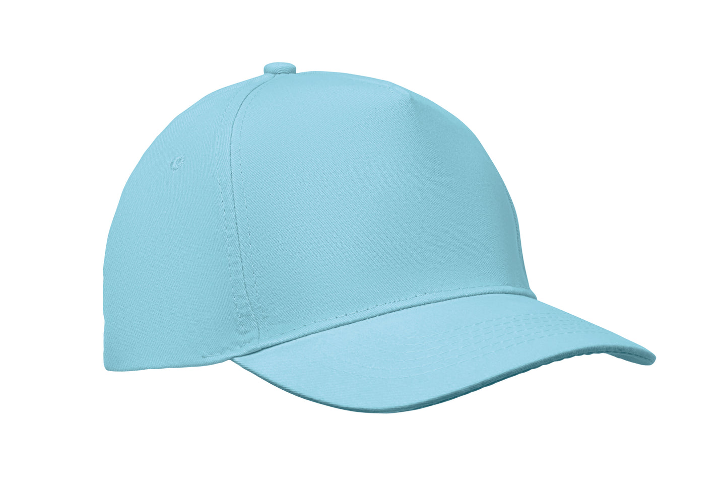 5-Panel-Baseball Cap aus Baumwolltwill 180 g/m² mit verstellbarem Klettverschluss.