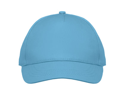 5-Panel-Baseball-Cap für Kinder aus Baumwolltwill 180 g/m² mit verstellbarem Klettverschluss für einen