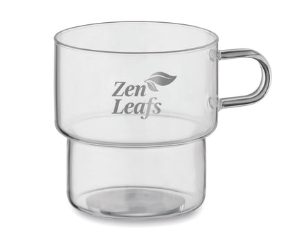 Becher aus hochwertigem Borosilikatglas. Stapelbar. Füllmenge: 300 ml
