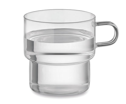 Becher aus hochwertigem Borosilikatglas. Stapelbar. Füllmenge: 300 ml