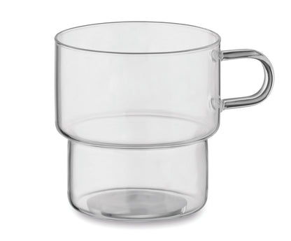 Becher aus hochwertigem Borosilikatglas. Stapelbar. Füllmenge: 300 ml
