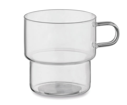 Becher aus hochwertigem Borosilikatglas. Stapelbar. Füllmenge: 300 ml