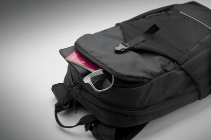 Wander-Rucksack 18L aus wasserabweisendem 420D Nylon mit Reflektorstreifen und 15'''' Laptop-Fach. Reißverschlussfach