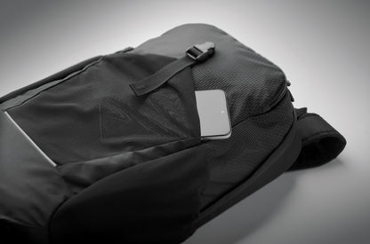 Wander-Rucksack 18L aus wasserabweisendem 420D Nylon mit Reflektorstreifen und 15'''' Laptop-Fach. Reißverschlussfach