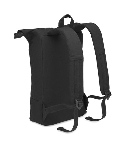 15'''' Rolltop-Laptop-Rucksack mit Reißverschluss aus recycelter Pre-Consumer-Baumwolle (70%) und recyceltem Polyester (30%).