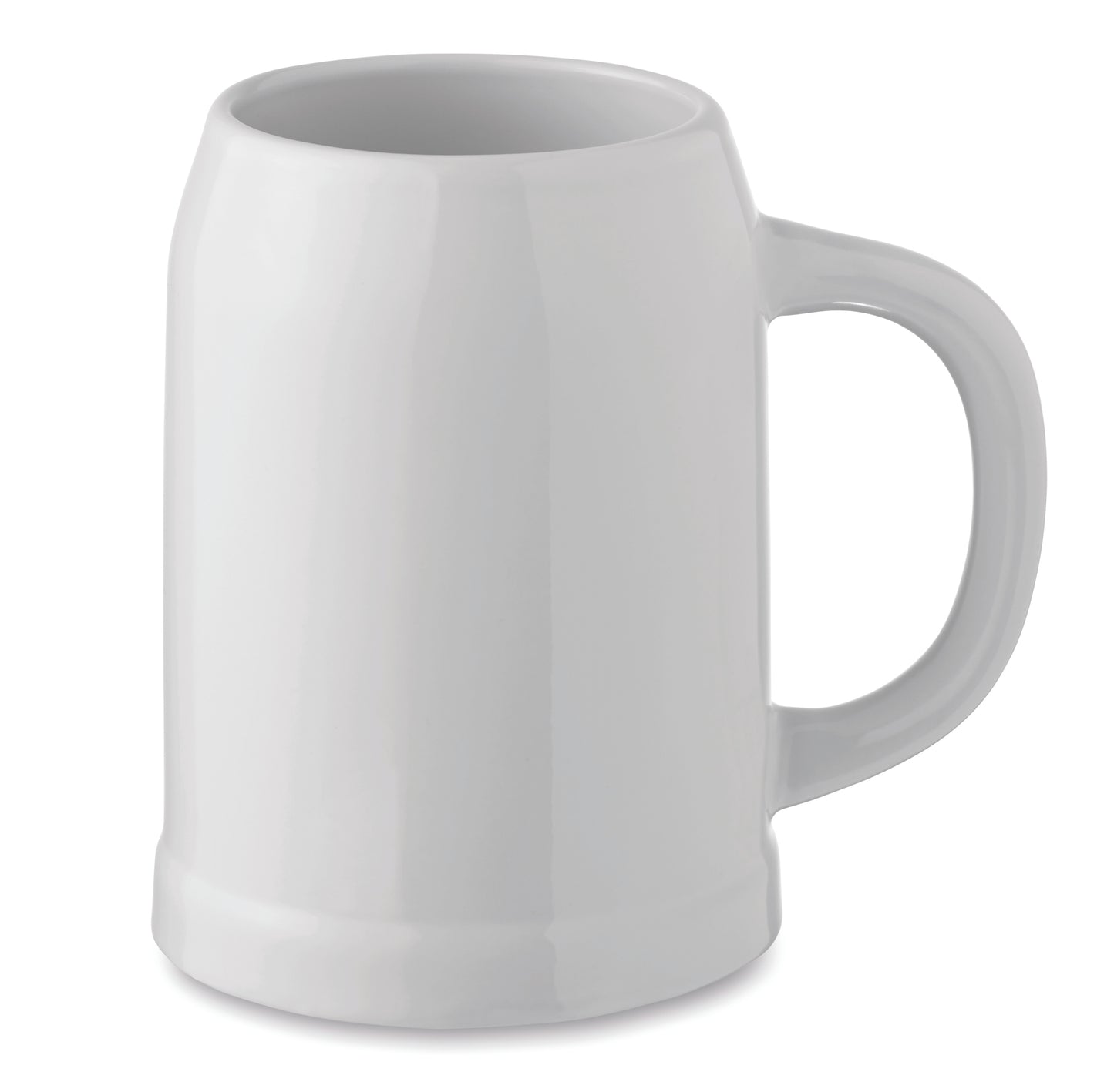 Bierkrug aus Keramik. Spezielle Beschichtung für Sublimationsdruck. Füllmenge: 500 ml.