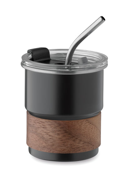 Einwandiger Becher aus recyceltem Edelstahl (90% recycelter Edelstahl 10% Edelstahl) mit abnehmbarem