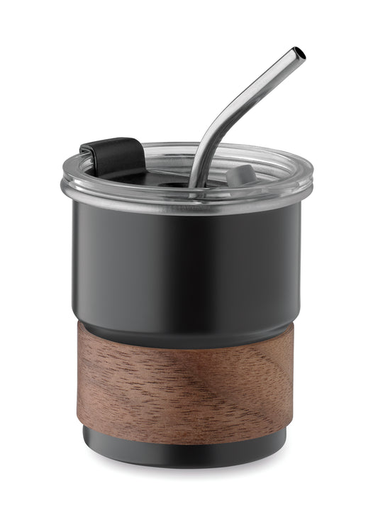 Einwandiger Becher aus recyceltem Edelstahl (90% recycelter Edelstahl 10% Edelstahl) mit abnehmbarem