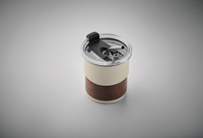Einwandiger Becher aus recyceltem Edelstahl (90% recycelter Edelstahl 10% Edelstahl) mit abnehmbarem