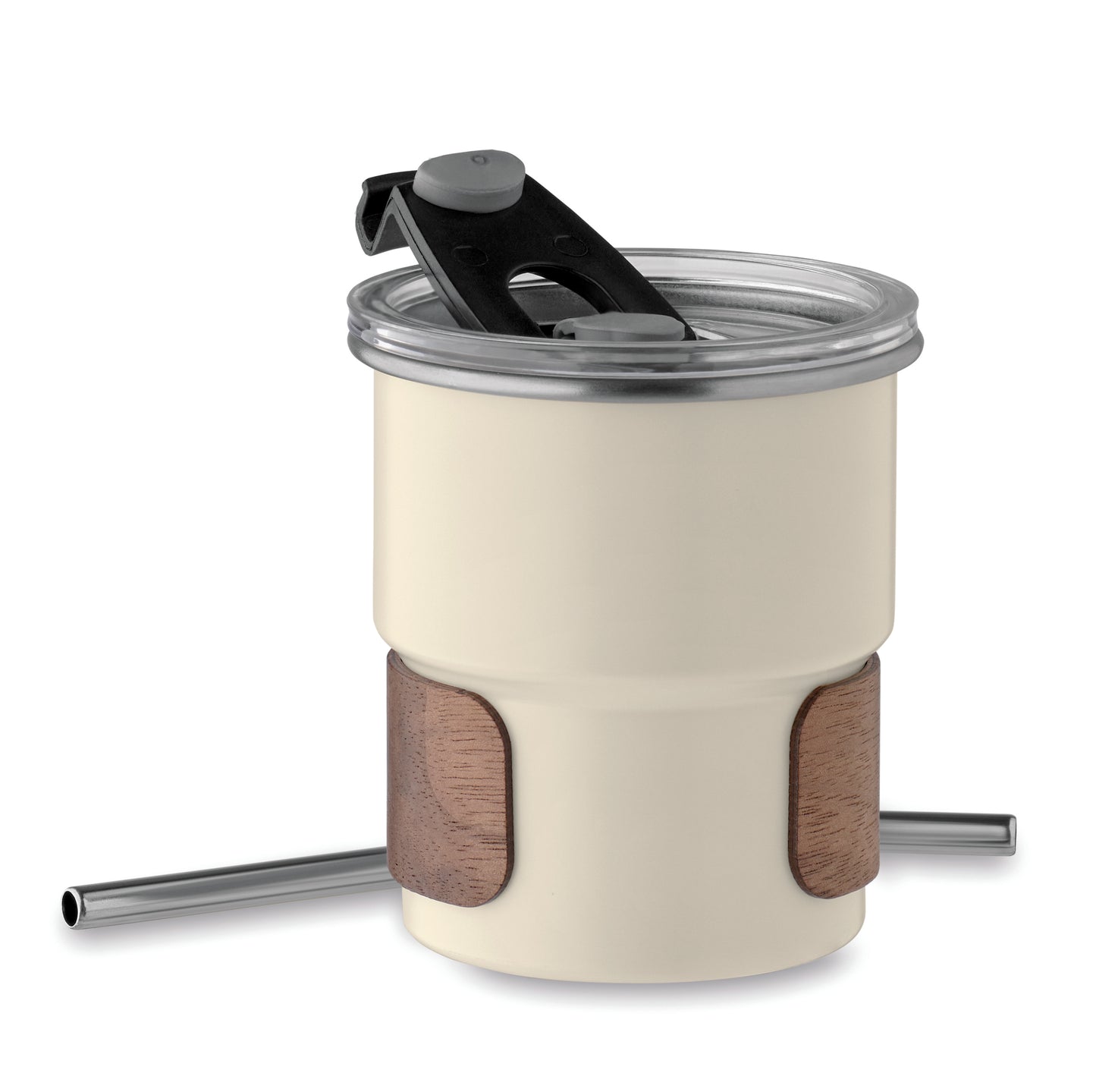 Einwandiger Becher aus recyceltem Edelstahl (90% recycelter Edelstahl 10% Edelstahl) mit abnehmbarem