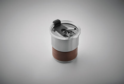 Einwandiger Becher aus recyceltem Edelstahl (90% recycelter Edelstahl 10% Edelstahl) mit abnehmbarem