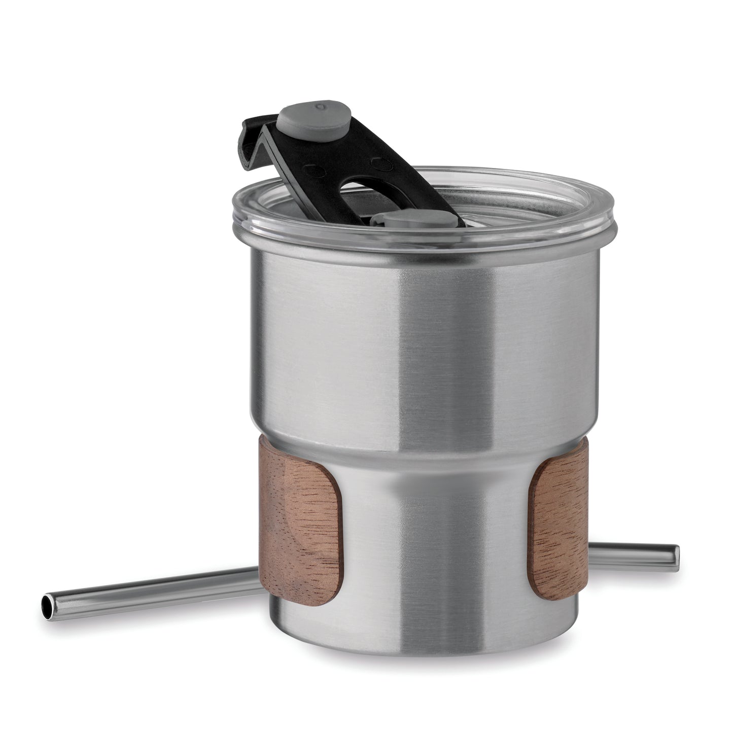 Einwandiger Becher aus recyceltem Edelstahl (90% recycelter Edelstahl 10% Edelstahl) mit abnehmbarem