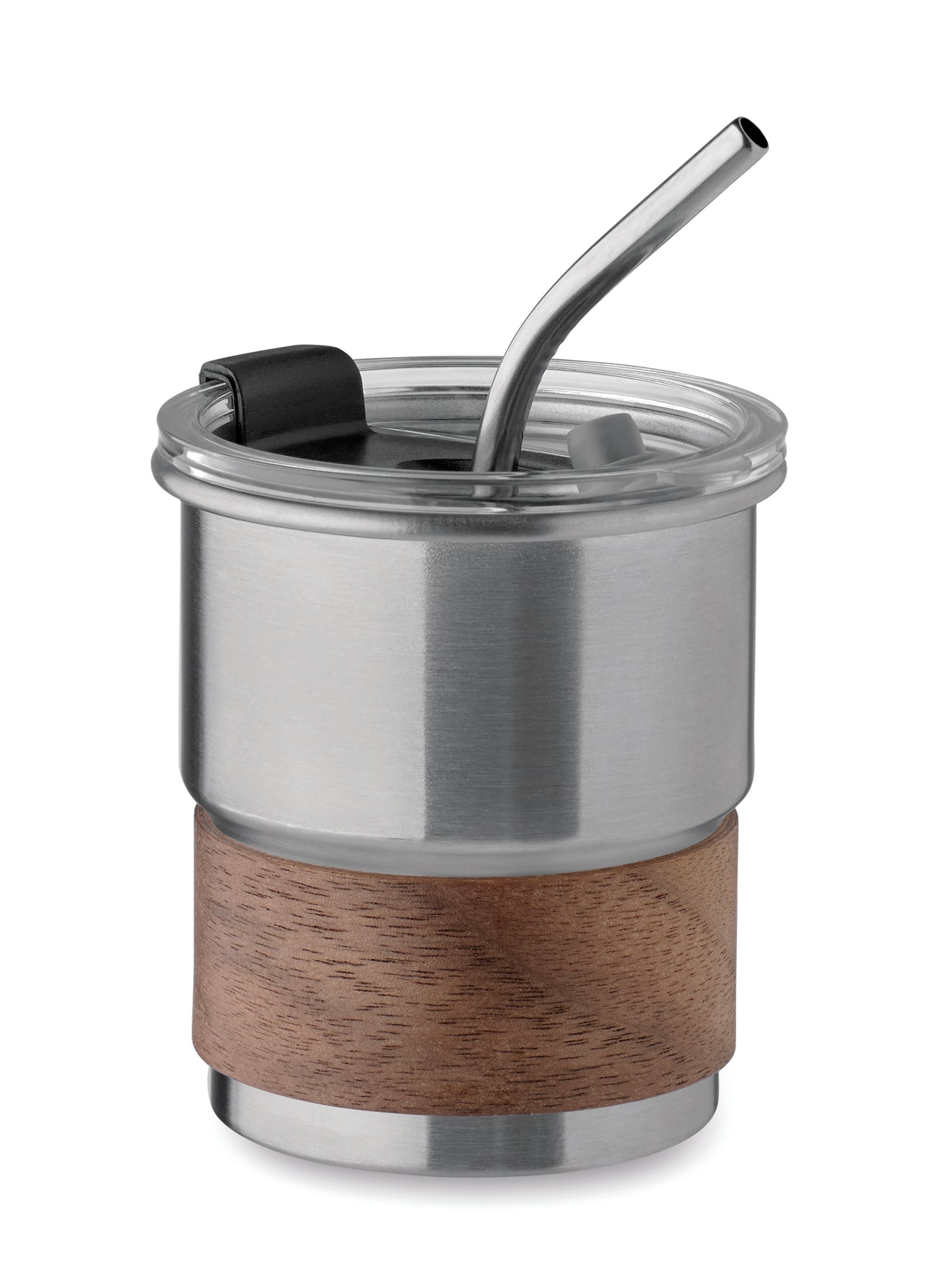 Einwandiger Becher aus recyceltem Edelstahl (90% recycelter Edelstahl 10% Edelstahl) mit abnehmbarem