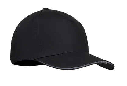 Baseball Kappe aus Baumwolle 220g/m². 5 Panels. 5 LED Leuchten im Kappenschirm.
