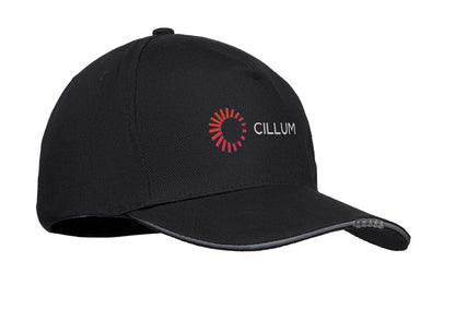 Baseball Kappe aus Baumwolle 220g/m². 5 Panels. 5 LED Leuchten im Kappenschirm.