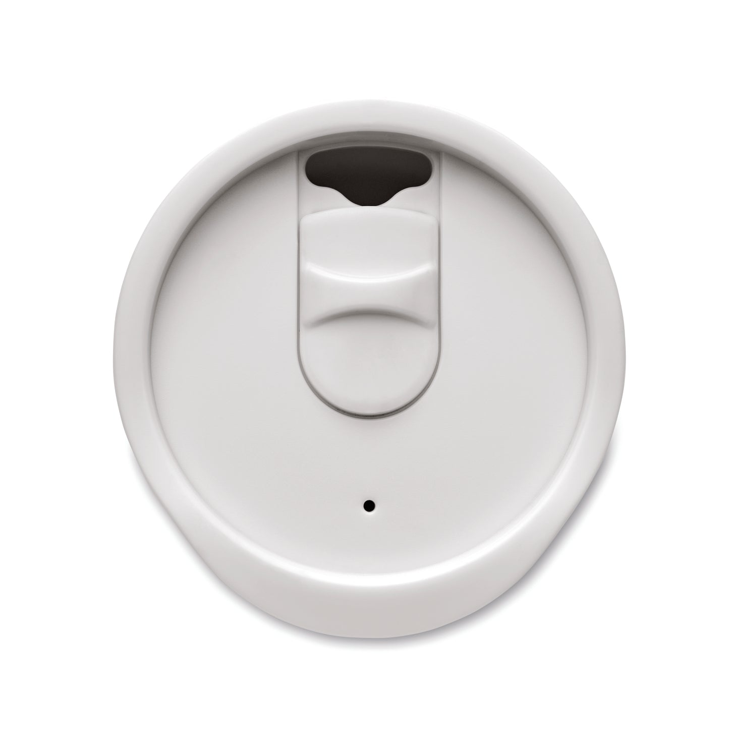Doppelwandiger Becher aus PP mit Korkboden. Trinköffnung im Deckel aus PS. Füllmenge: